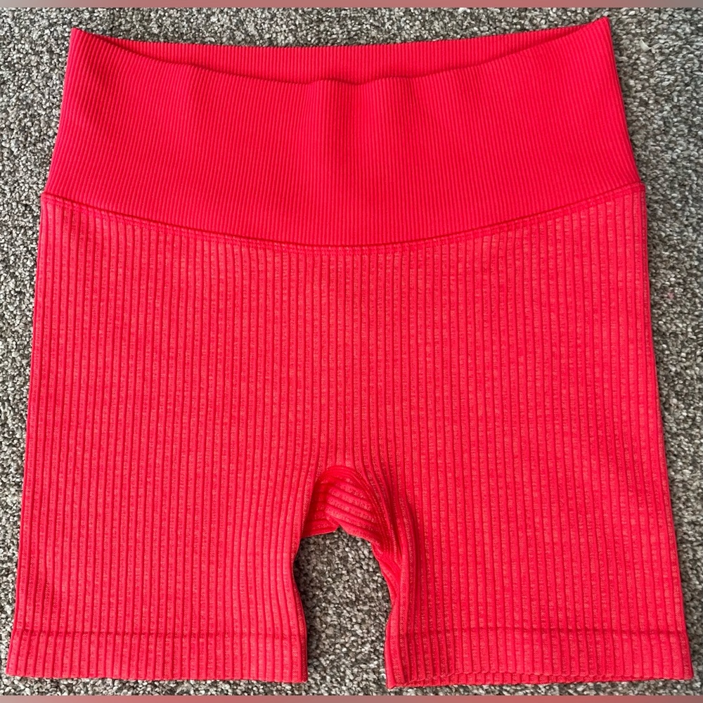 JoyLab Scarlet Ribbed Bike Shorts